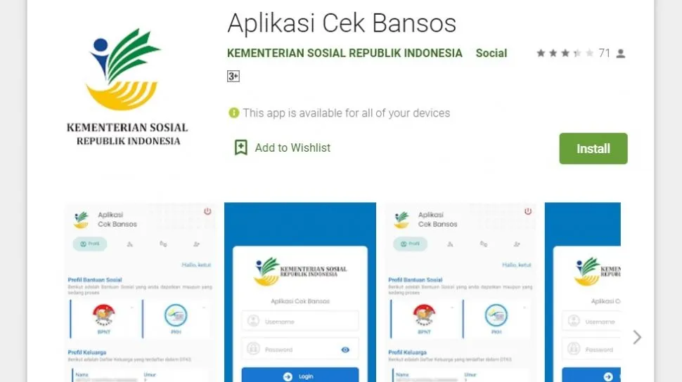 Cara Cek KTP Penerima Bansos