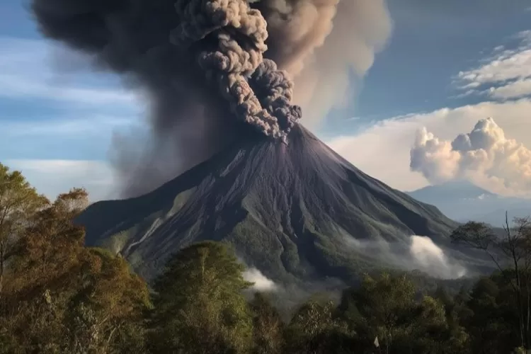 Gunung Dukono Erupsi