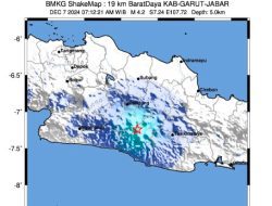 Gempa Kabupaten Garut M4,2 Getarannya Hingga Kota Bandung