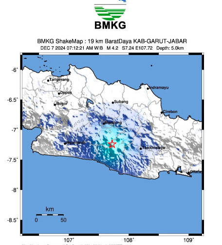 Gempa Kabupaten Garut M4,2