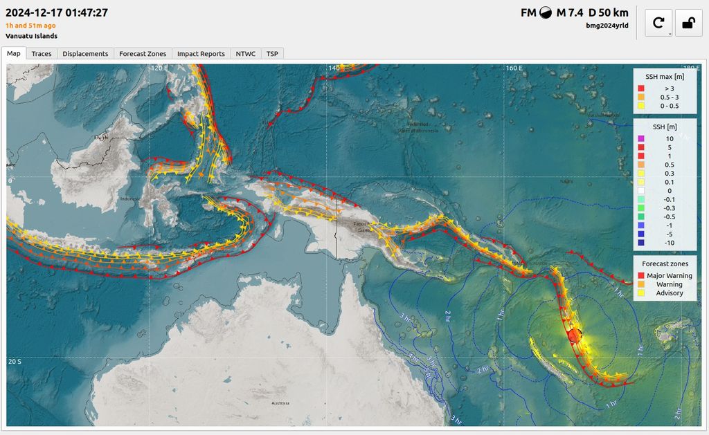 Gempa 7,5 Magnitudo dan Tsunami di Vanuatu Tidak Berdampak ke Indonesia