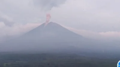 unung Semeru Erupsi Enam Kali, Letusan Tertinggi Capai 1 Kilometer